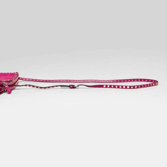 Valentino Fuchsia Leather Rockstud Double Zip Crossbody Bag - Picture 7 of 12